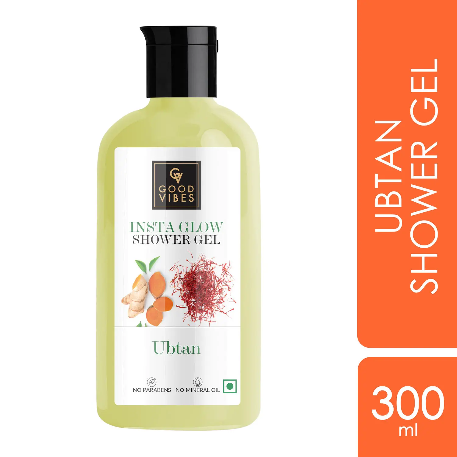 Good Vibes Ubtan Insta Glow Shower Gel | (Body Wash) For Glowing Skin | (300 ml)