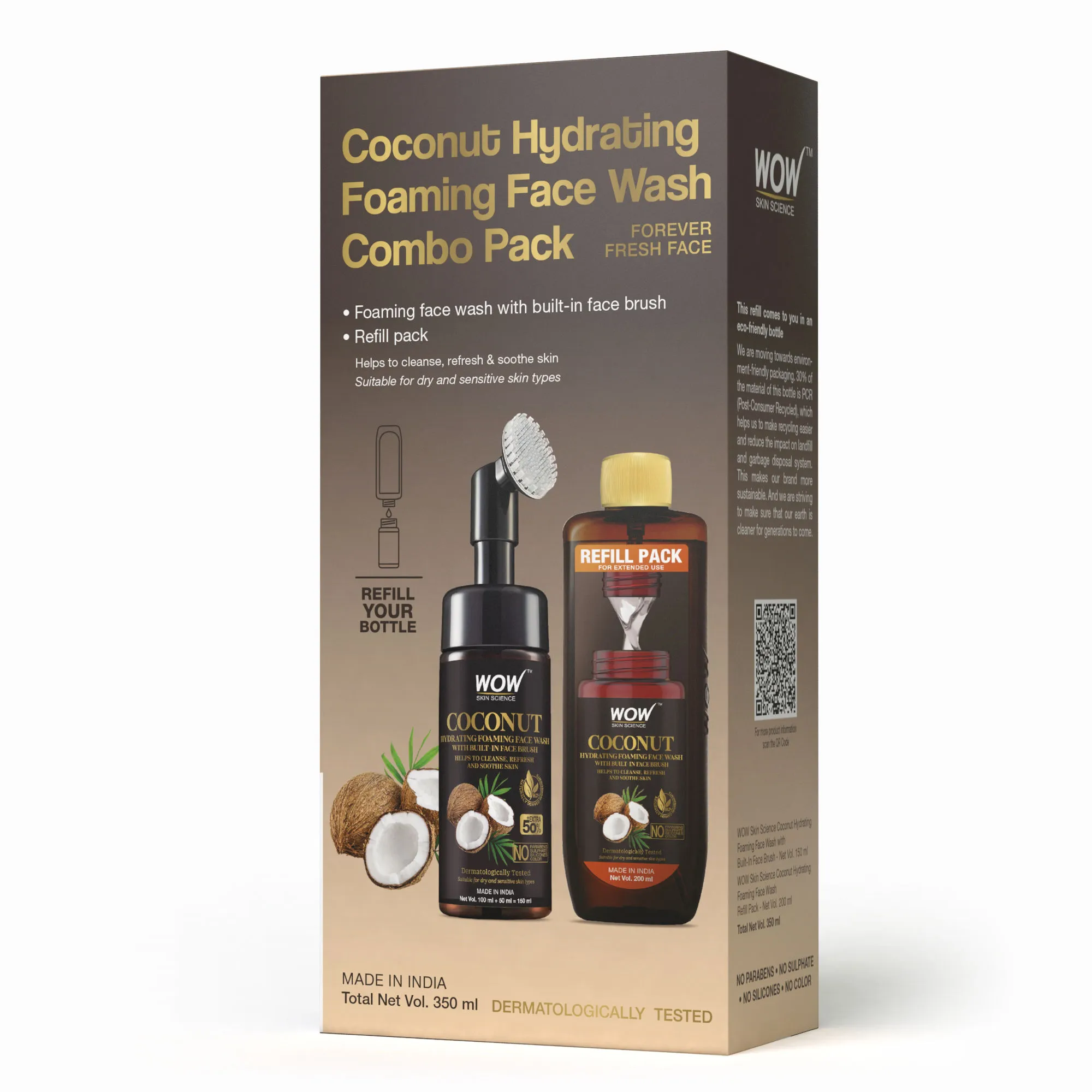 WOW Skin Science Coconut Foaming Face Wash Combo Pack