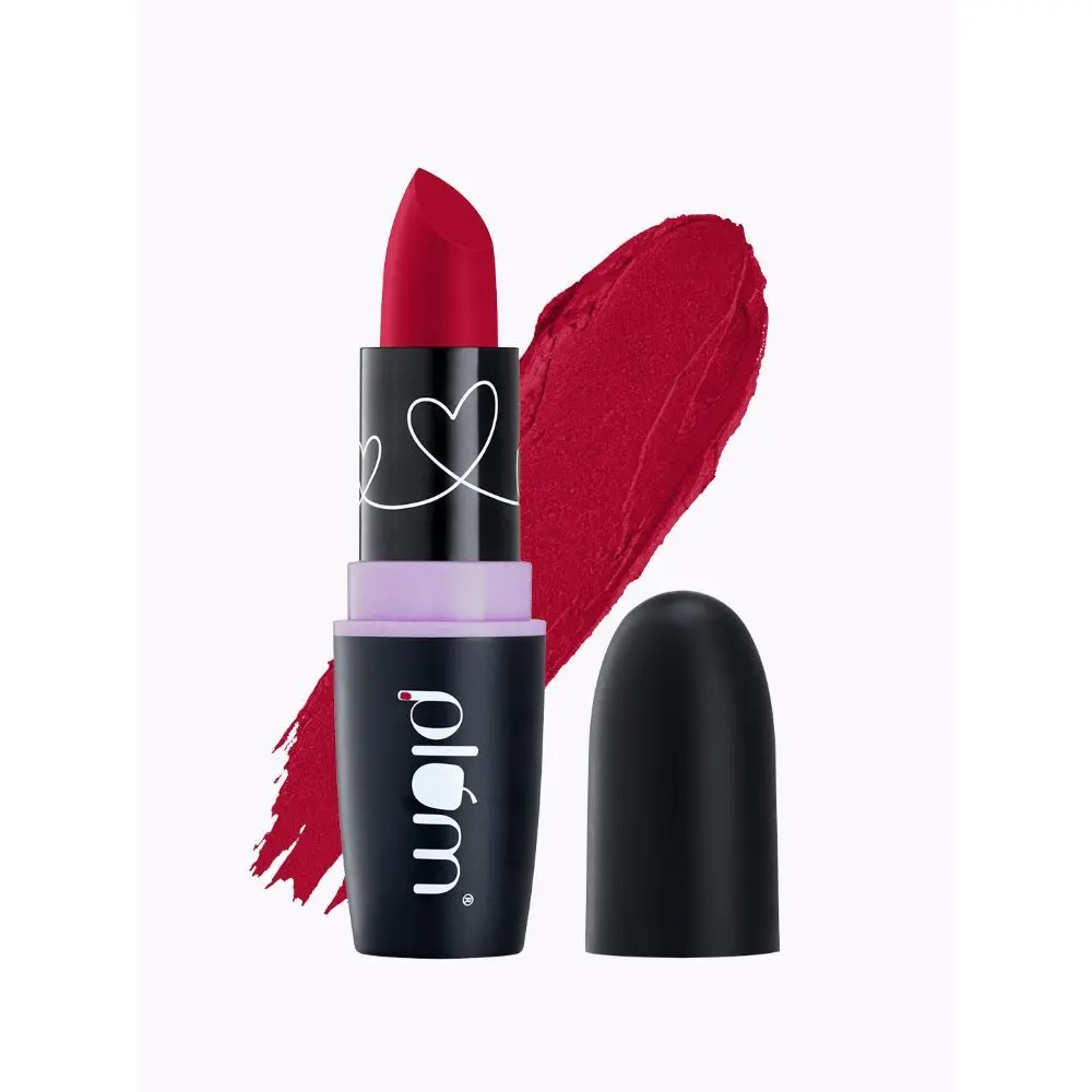 Plum Matterrific Lipstick | Highly Pigmented | Nourishing & Non-Drying | 100% Vegan & Cruelty Free | Fire Away - 140 (Cool Toned Red)