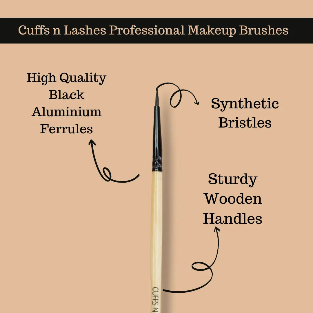 Cuffs N Lashes Makeup Brushes, E012 Fine Liner Brush