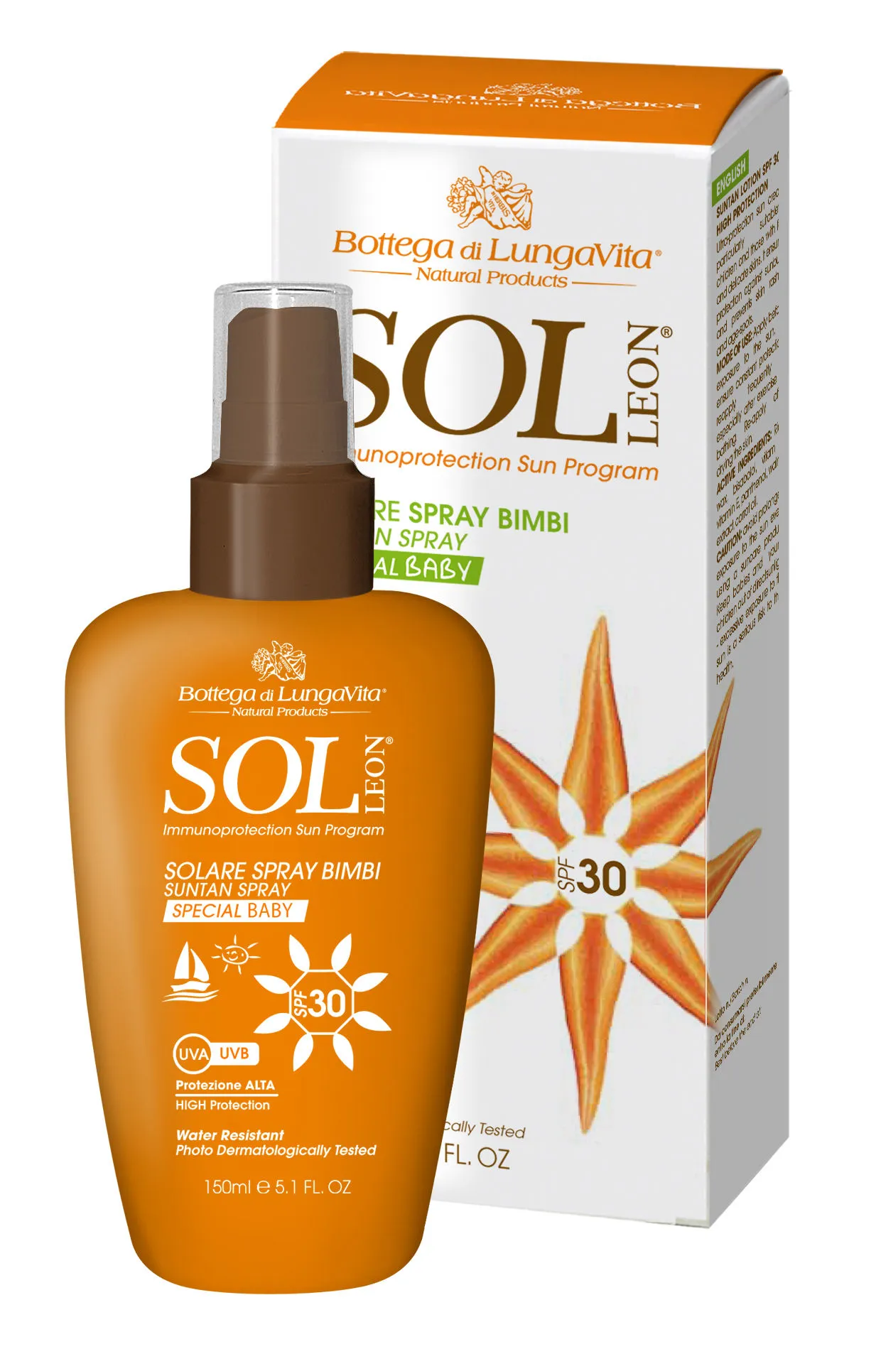 Bottega Di Lungavita Sol Leon Suntan Spray Spf 30 Special Baby