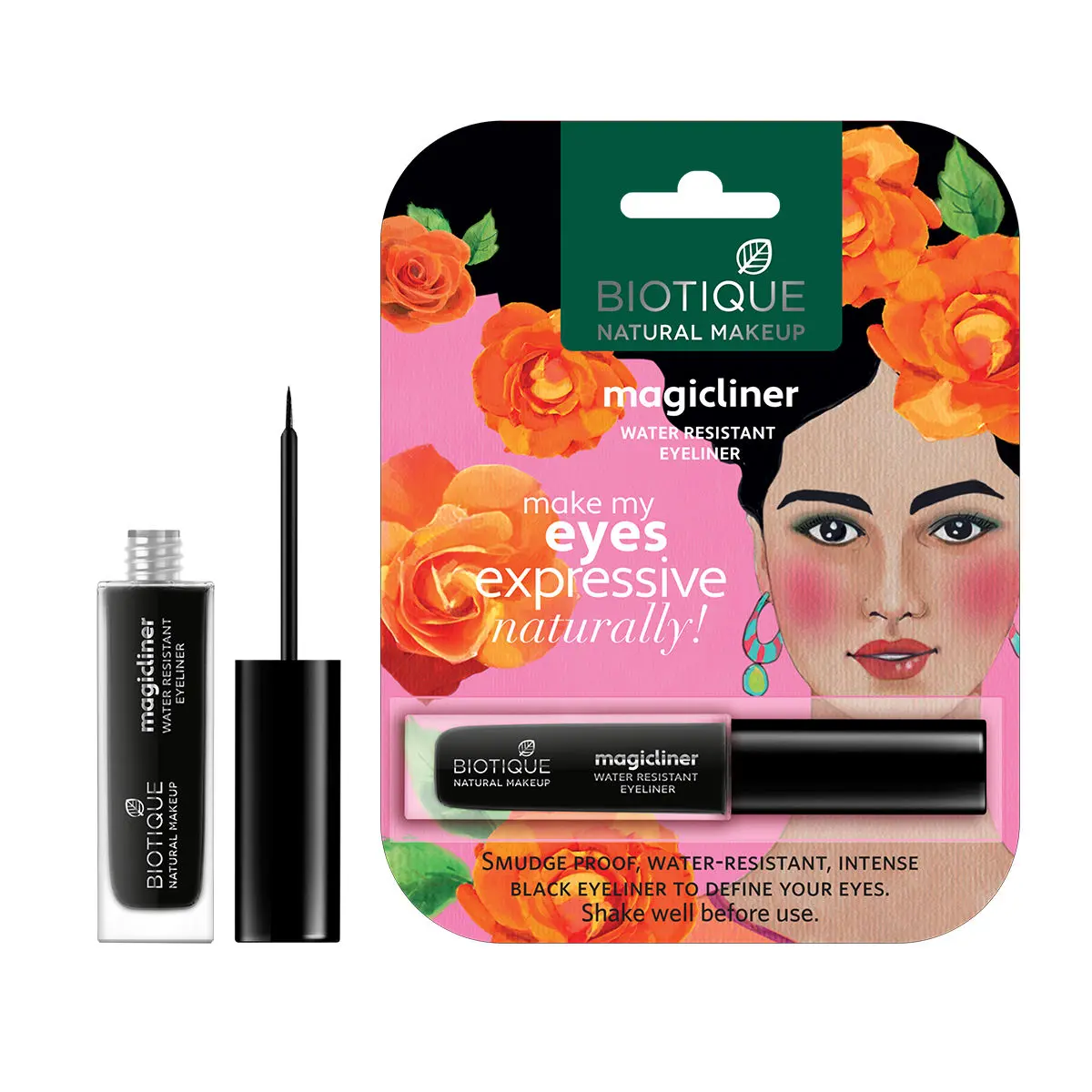 Biotique Natural Makeup Magicliner Water Resistant Eyeliner (Midnight Black)(9 ml)