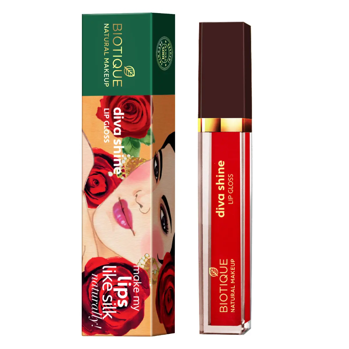 Biotique Natural Makeup Diva Shine Lip Gloss (Paprika Madness)(3 ml)