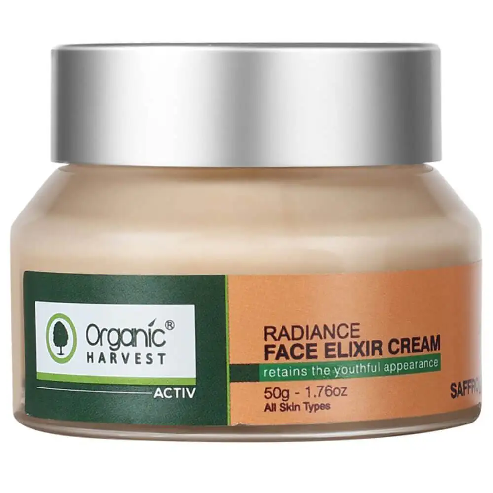 Organic Harvest Radiance Face Elixir Cream,  50 g  for All Skin Types