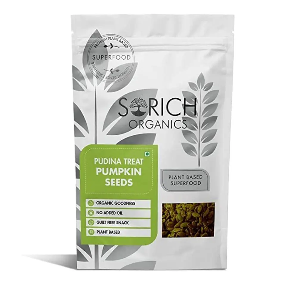 Sorich Organics Pudina Treat Pumpkin Seeds - 80 Gm