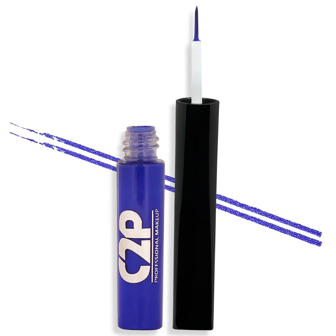 C2P Pro Frame Me! Liquid Waterproof Metallic Color Eyeliner - Blue 03