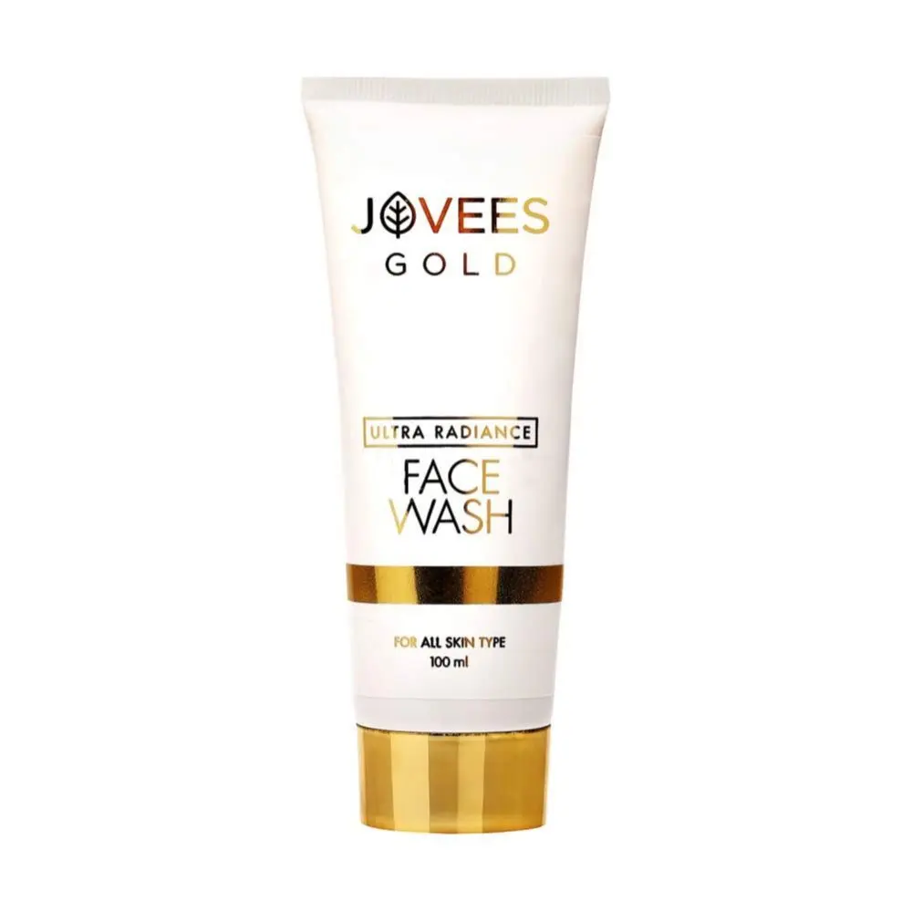 Jovees Herbal Ultra Radiance 24K Gold Face Wash For Radiant and Glowing Skin – All Skin Types – Paraben & Alcohol Free, 100 ML (Pack of 1)