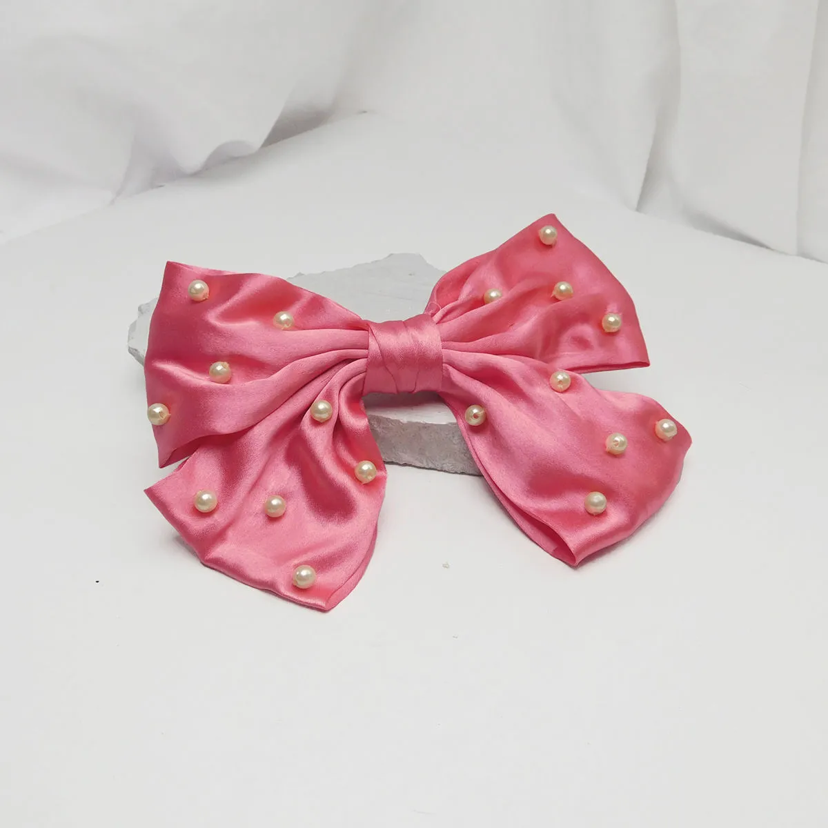 Soho Boho Studio Paris Pink Hair Bow Barrette