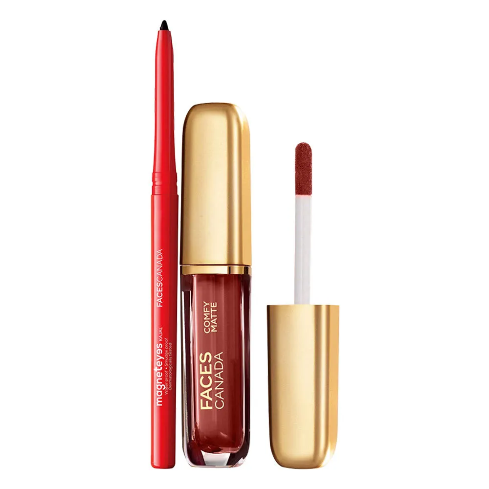 Faces Canada Lip & Eye Combo - For The Win + Magneteyes Kajal