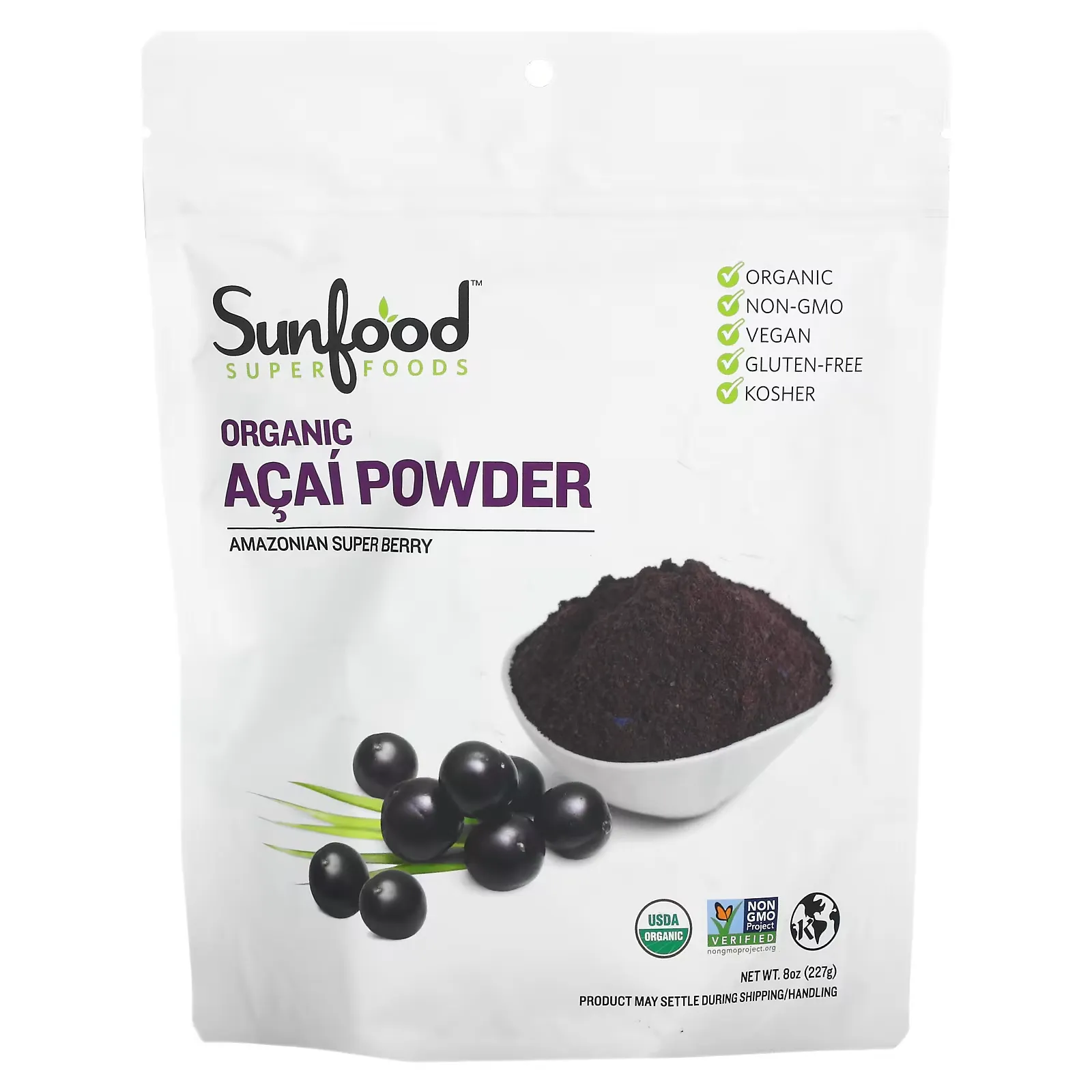 Organic Acai Powder, 8 oz (227 g)