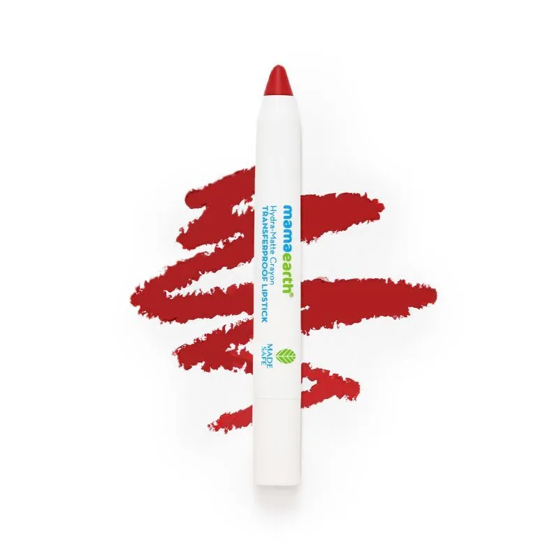 Mamaearth Hydra-matte Crayon Transferproof Lipstick With Argan Oil - Raspberry Red