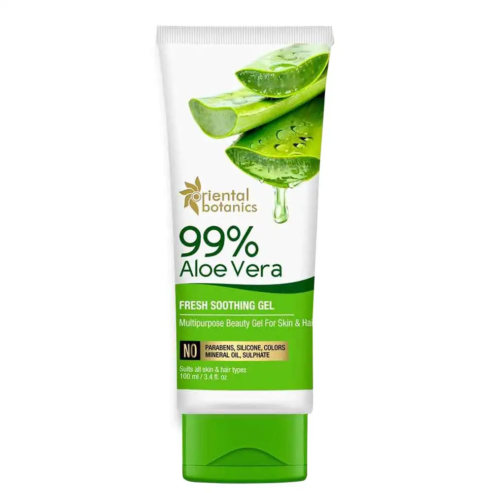 Oriental Botanics 99% Aloe Vera Fresh Soothing Gel,  100 ml  for Skin & Hair