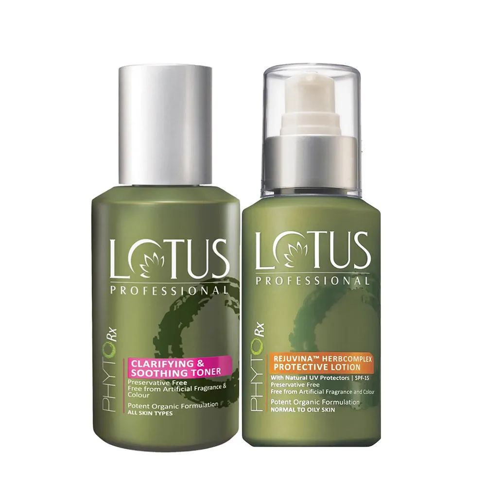 Lotus Herbals Phytorx Herbcomplex Lotion & Clarifying Toner Combo