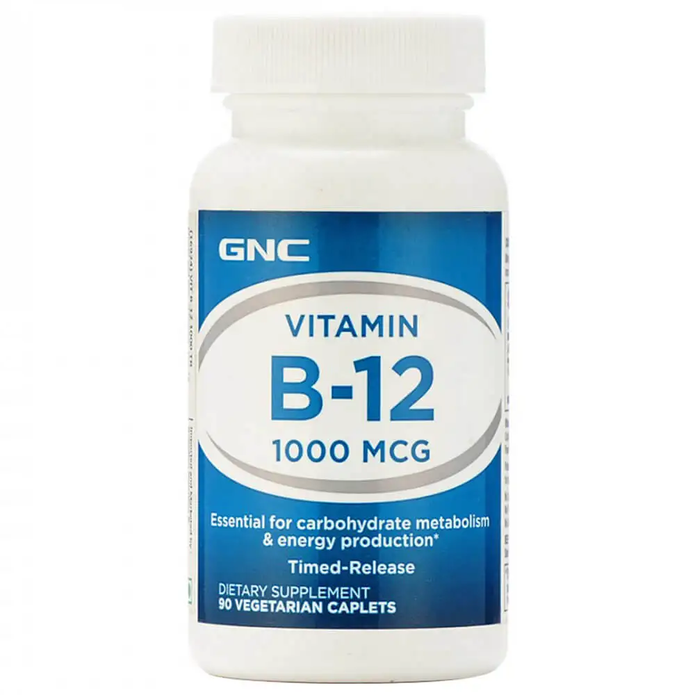 GNC Vitamin B-12 (1000mcg),  90 caplets  Unflavoured