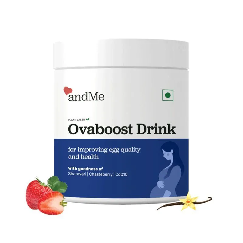 andMe Ovaboost Fertility Supplement - Strawberry Flavour Drink