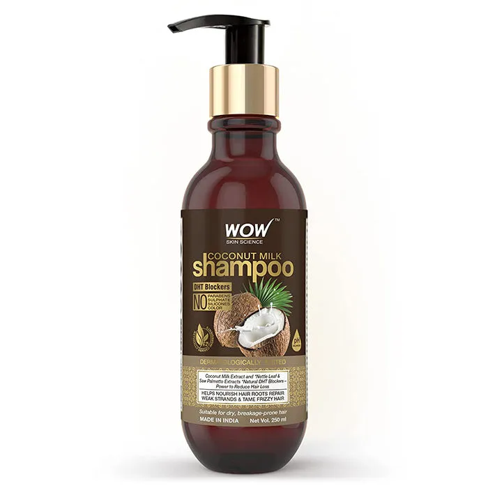 WOW Skin Science Coconut Milk Shampoo - No Parabens, Sulphate, Silicones, Color & Salt Dht Blockers