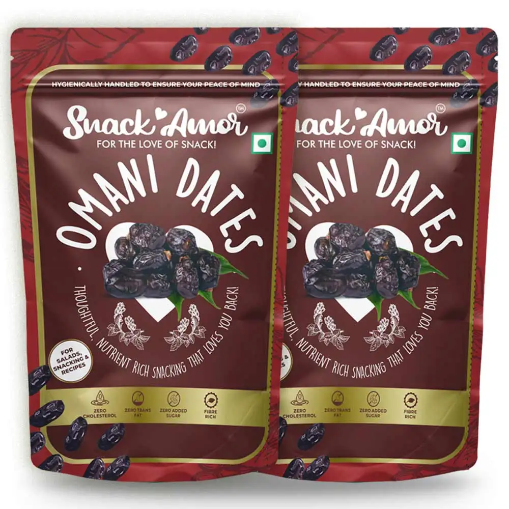 SnackAmor Omani Dates,  250 g  Unflavoured (Pack of 2)