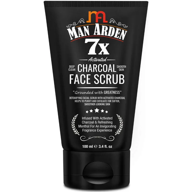 Man Arden 7X Activated Charcoal Face Scrub