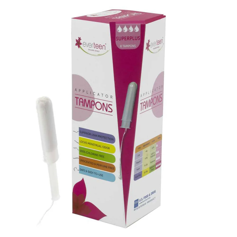 Everteen SuperPlus Applicator Tampons for Heavy Flow