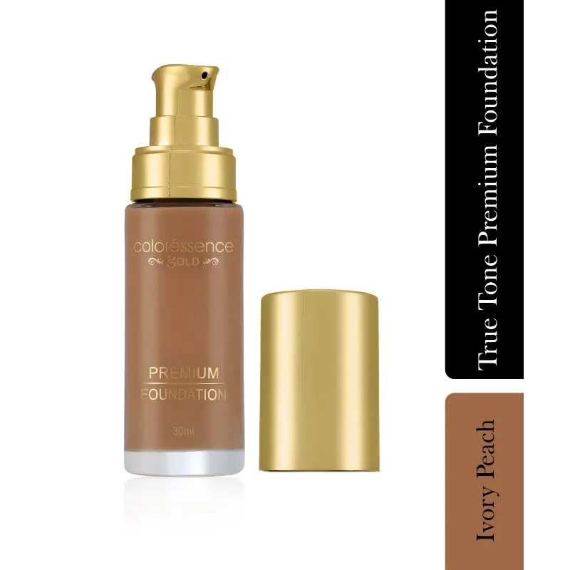 Coloressence True Tone Premium Liquid Silicone Foundation Full Coverage Matte Finish - Ivory Peach