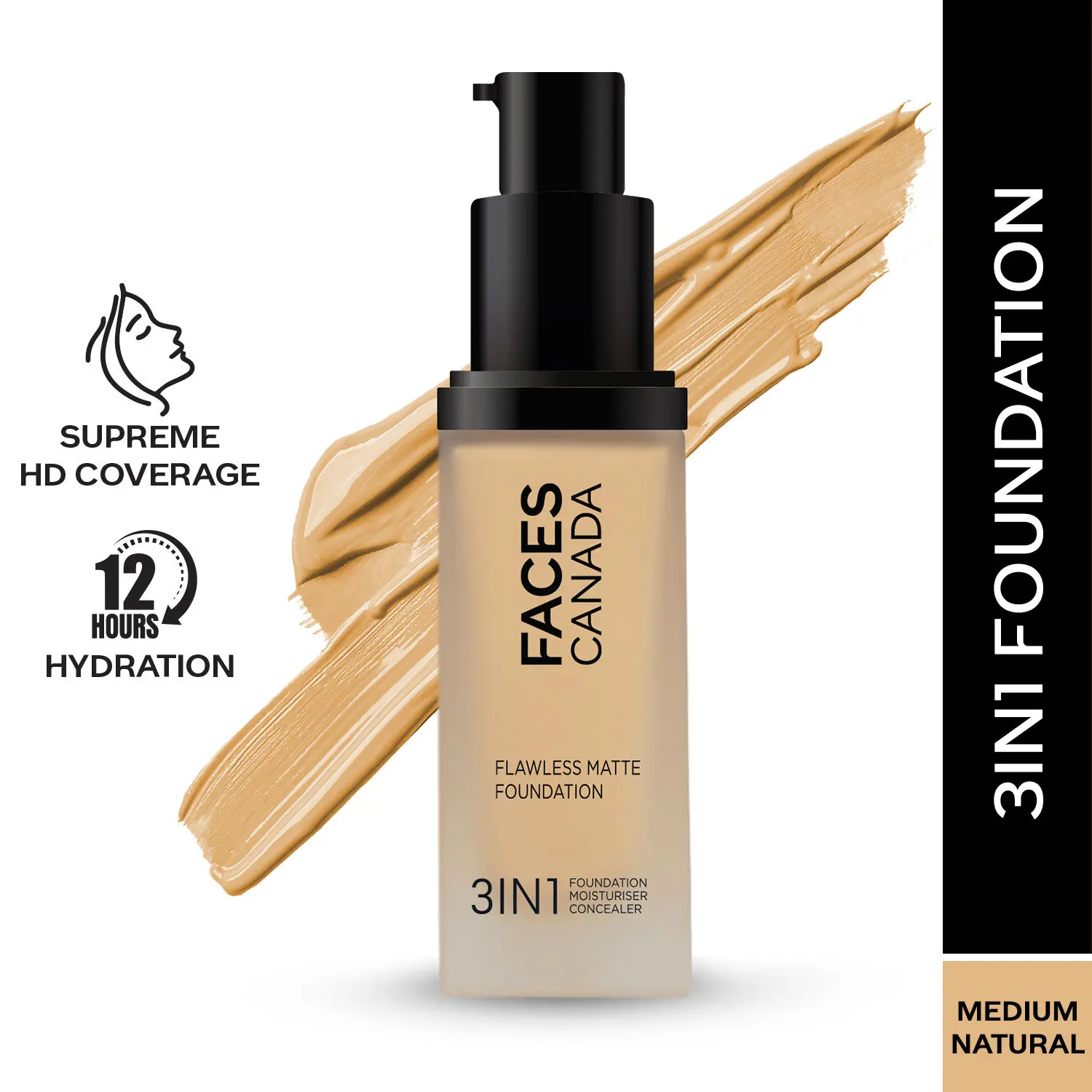 FACES CANADA Flawless Matte Foundation Medium Natural 022 30ml