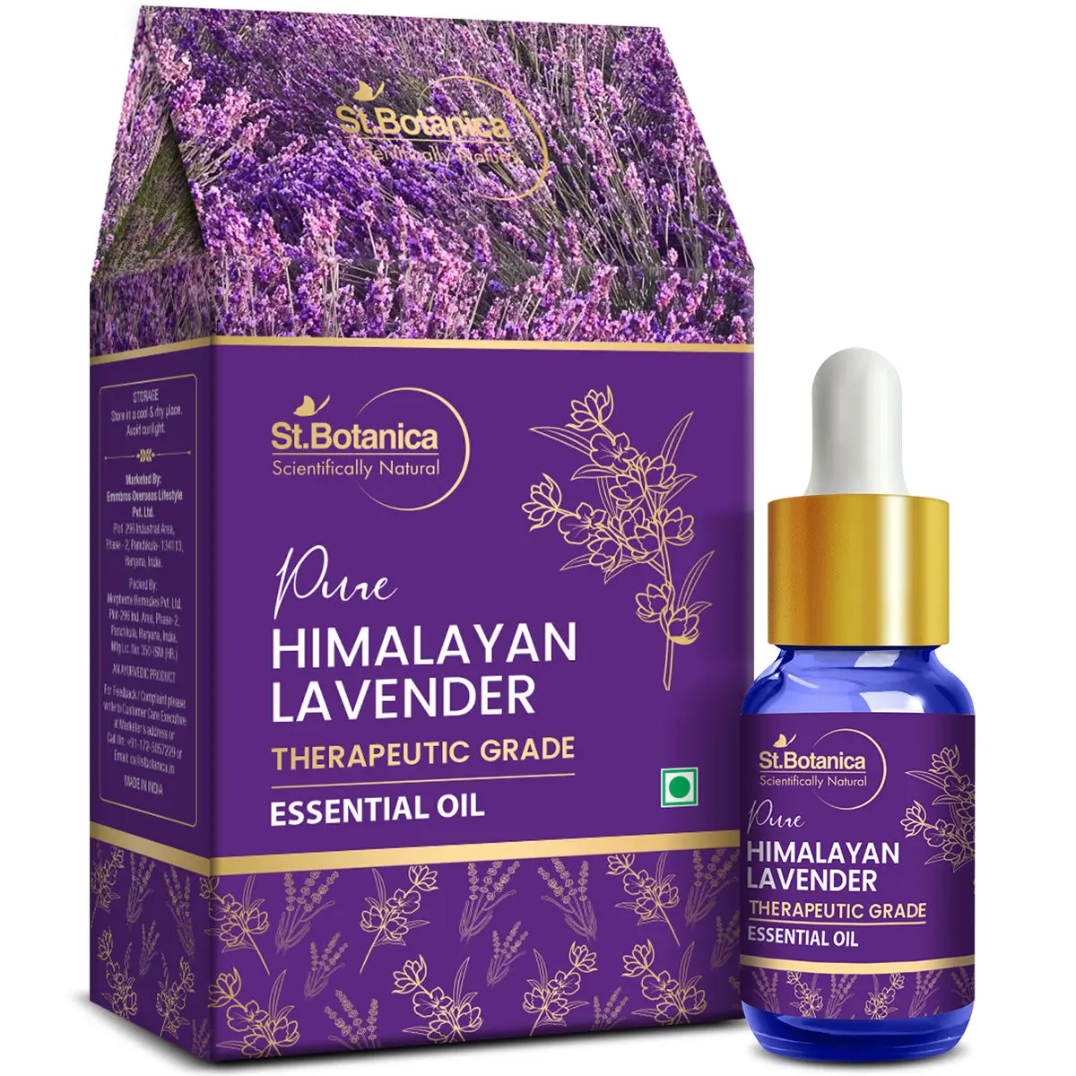St.Botanica Pure Himalayan Lavender Therapeutic Grade Essential Oil (15 ml)