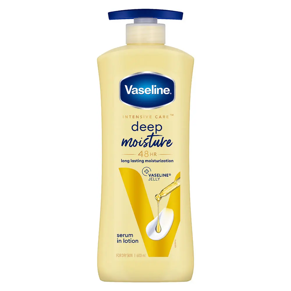 Vaseline Intensive Care Deep Moisture Body Lotion - Dry Skin, With Pure Oat Extract, Long Lasting Moisturisation, 600 ml