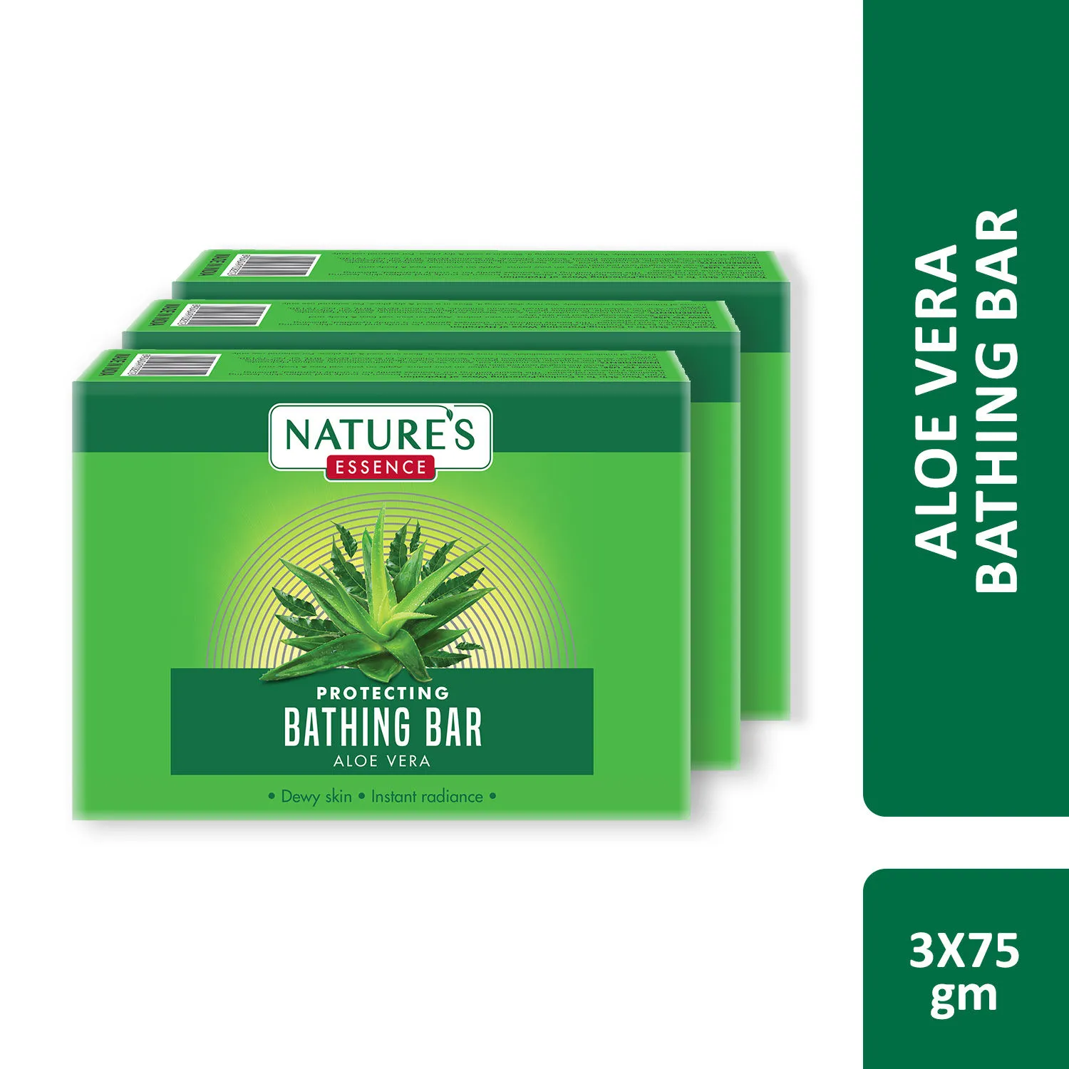 Nature's Essence Protecting Bathing Bar Aloe Vera (Pack Of 3)