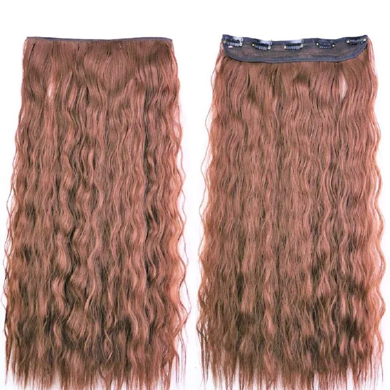 Artifice Kinky Curly Synthetic Hair Clip In Hair Extensions - Light Brown