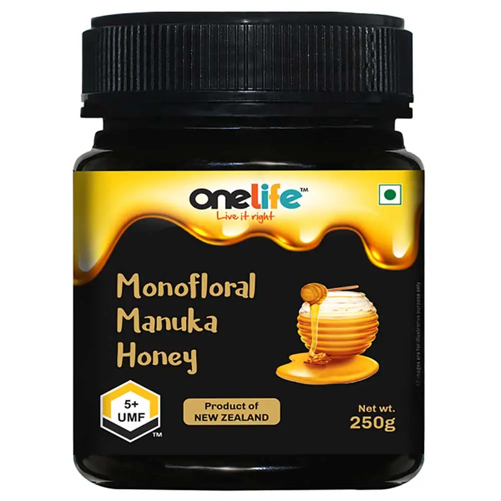 OneLife Monofloral Manuka Honey UMF5+,  250 g  Raw & Unpasteurized