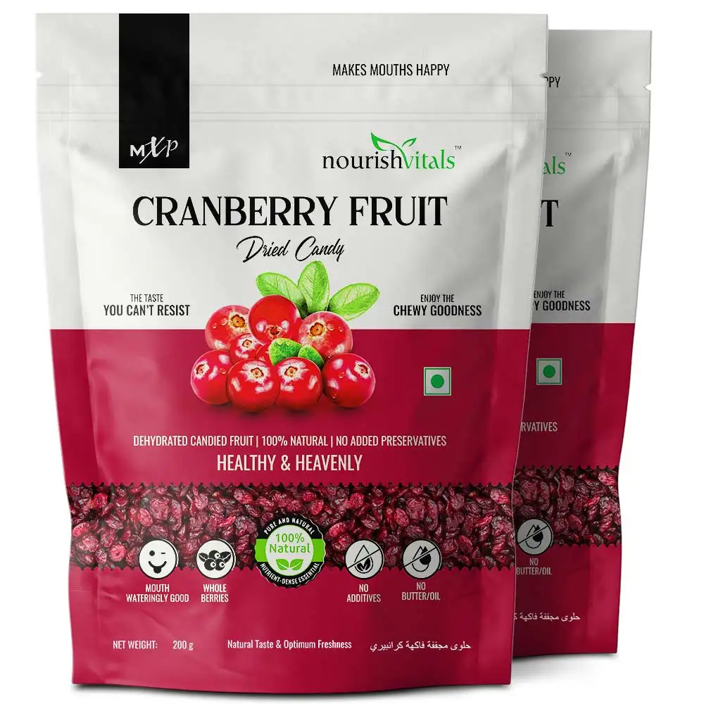 NourishVitals Cranberry Candy,  Cranberry (Pack of 2)  0.200 kg