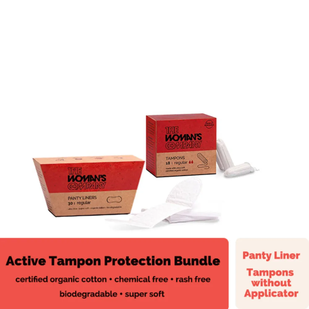 The Woman's Company Tampon without Applicator & Panty Liner Combo