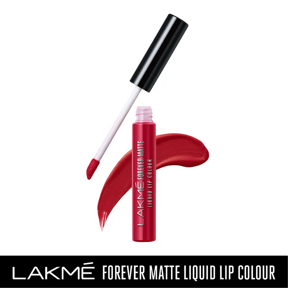 Lakme Forever Matte Liquid Lip Colour - Red Revival (5.6 ml)