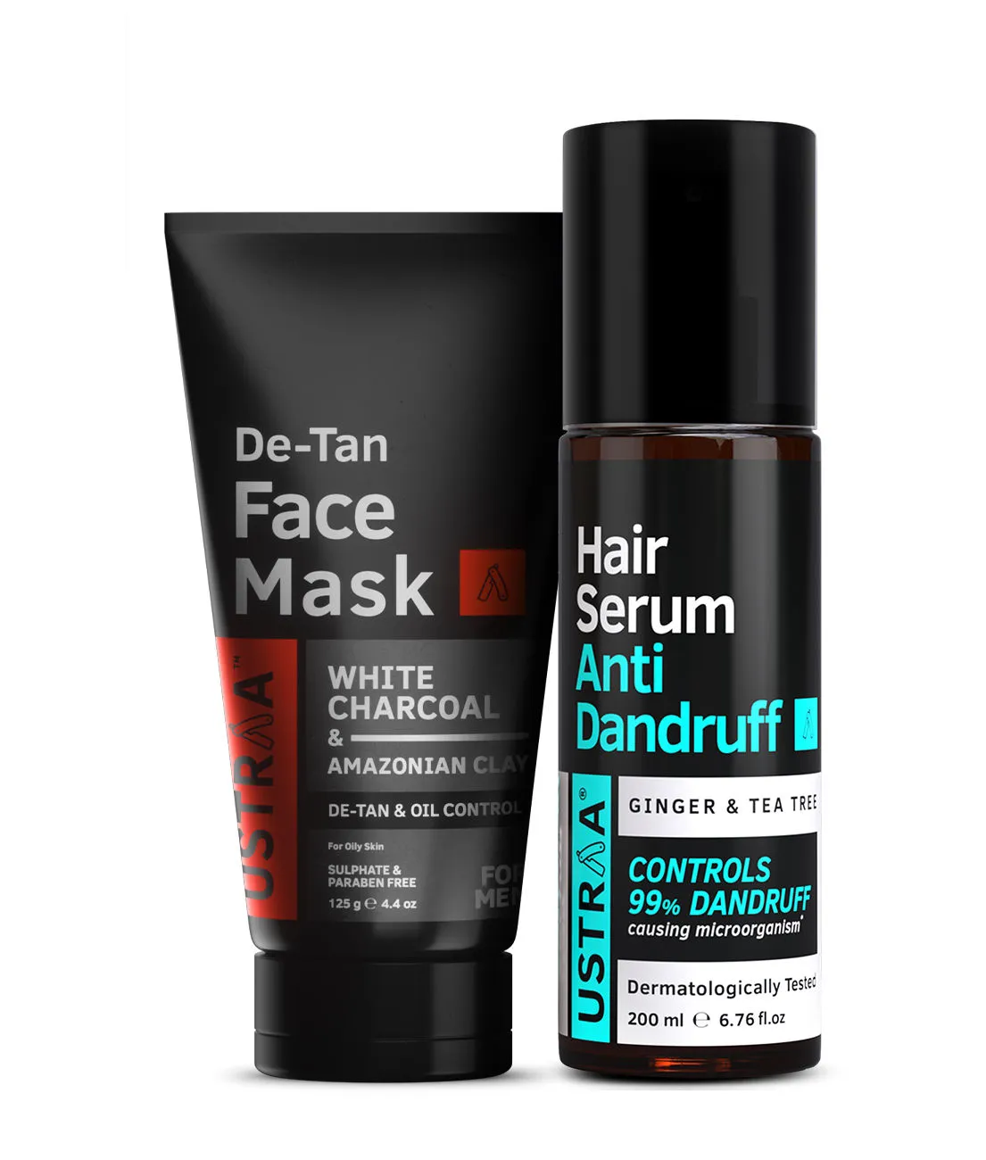 Ustraa Anti-dandruff Hair Serum & De-tan Face Mask Oily Skin