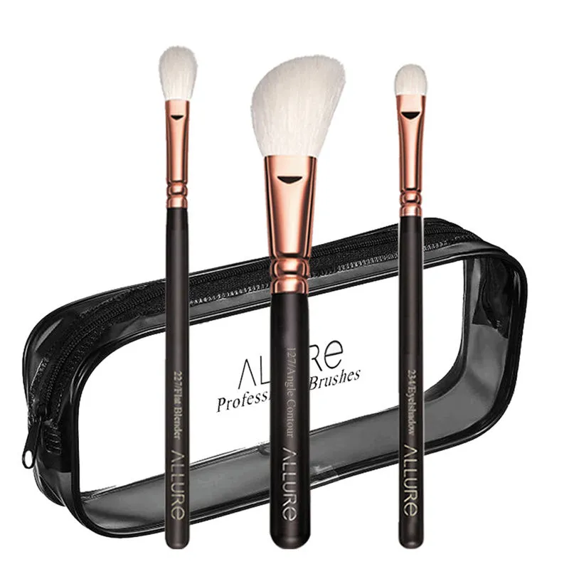 Allure Essential Trio Brush Set With Travel Pouch