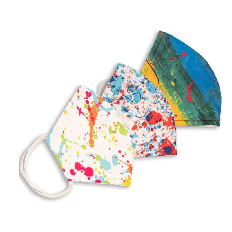 Maskerade Colorful Splatter Mask - Multi-Color Pack of 3(Free Size)