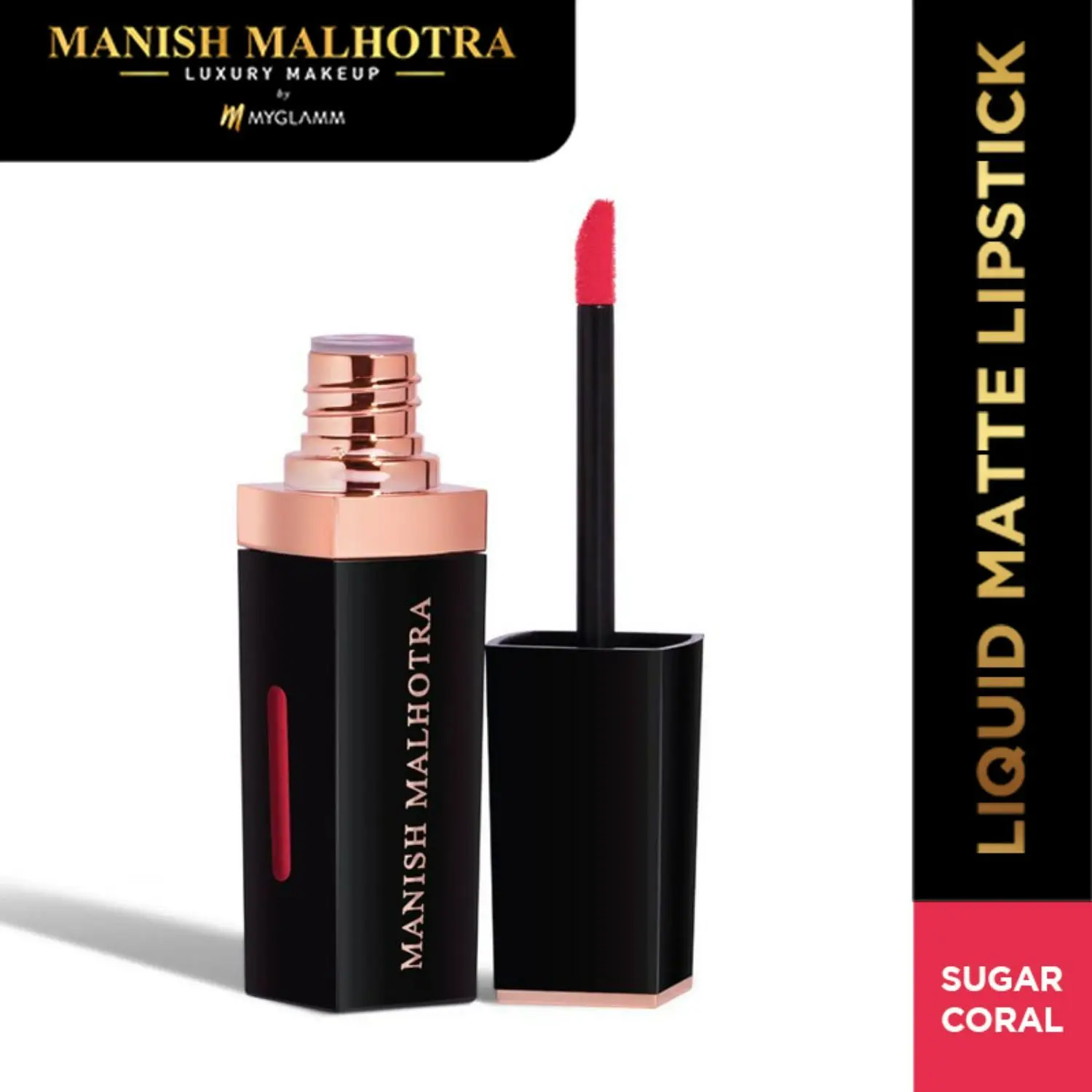 Manish Malhotra Beauty By MyGlamm Liquid Matte Lipstick-Sugar Coral-7gm