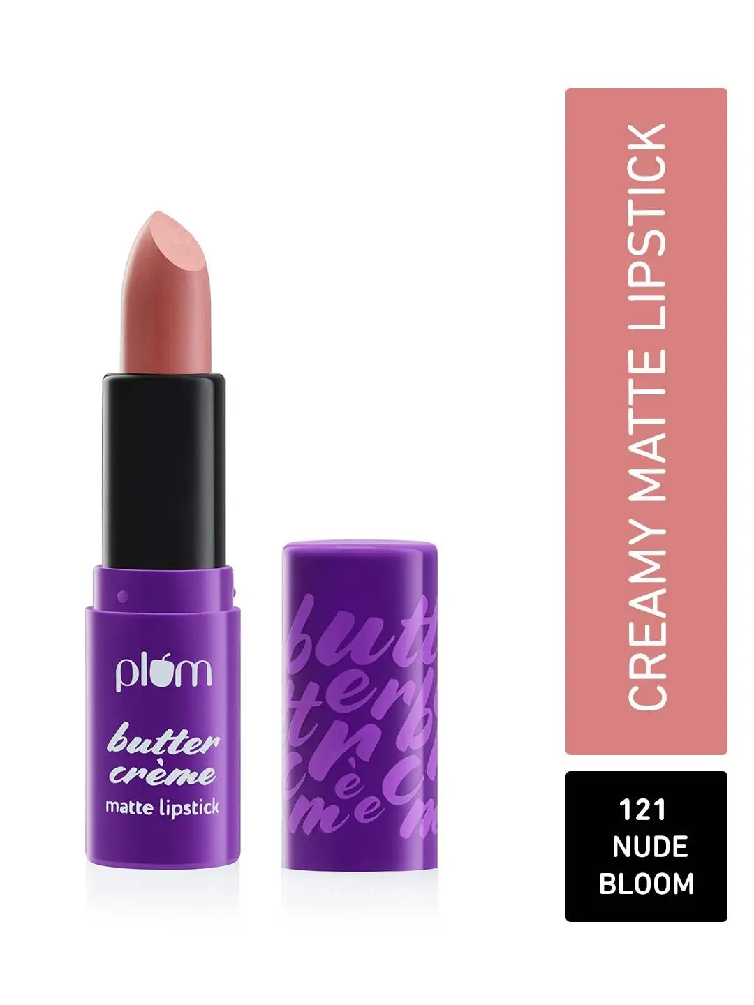 Plum Butter Creme Matte Lipstick | Creamy Matte Finish | Highly Pigmented |121 Nude Bloom