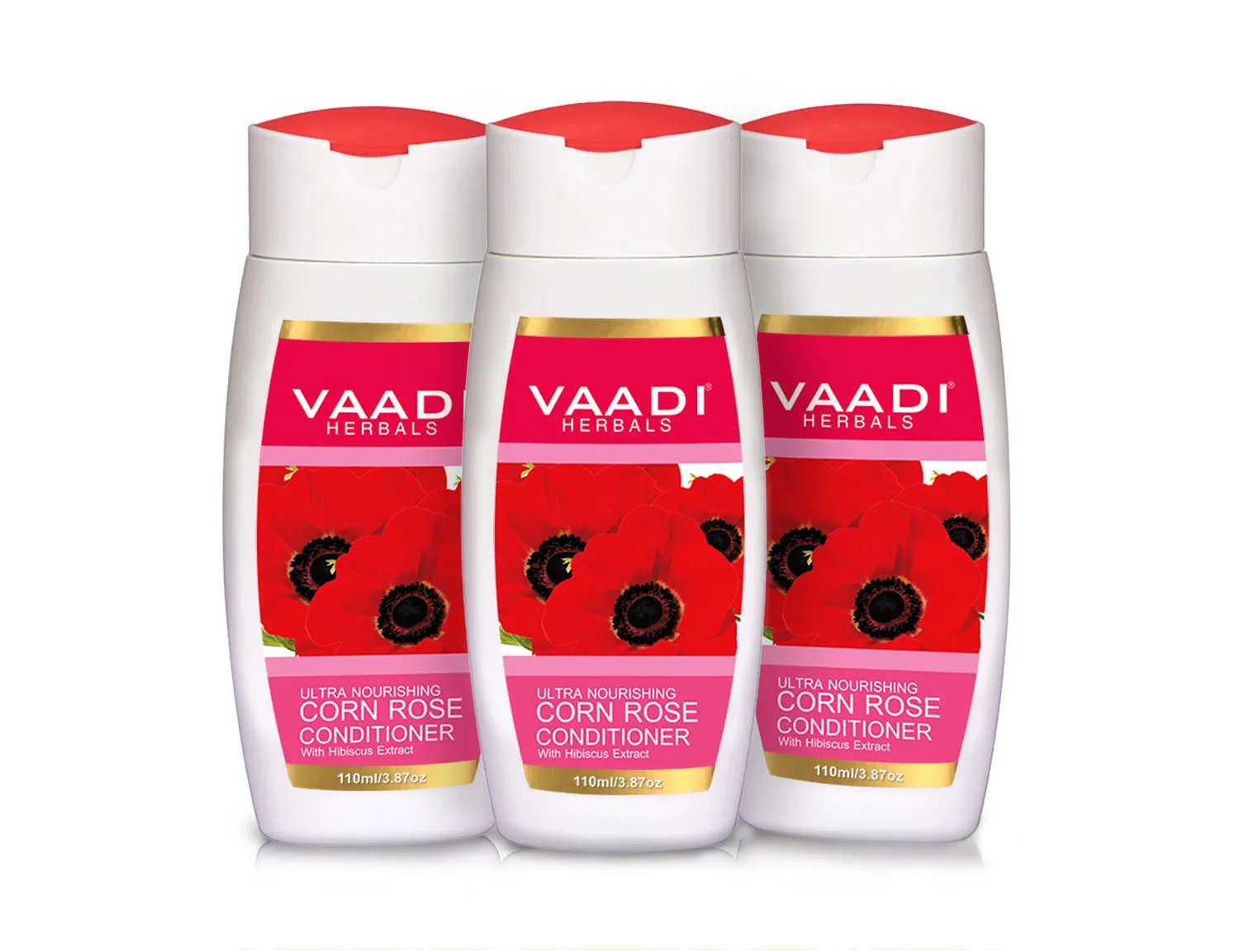 Vaadi Herbals Value Pack Of 3 Corn Rose Conditioner With Hibiscus Extract