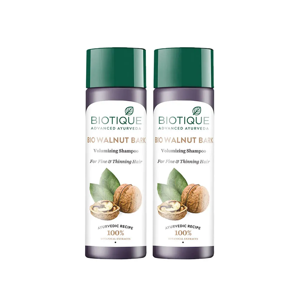 Biotique Bio Walnut Bark Volumizing Shampoo - Pack of 2