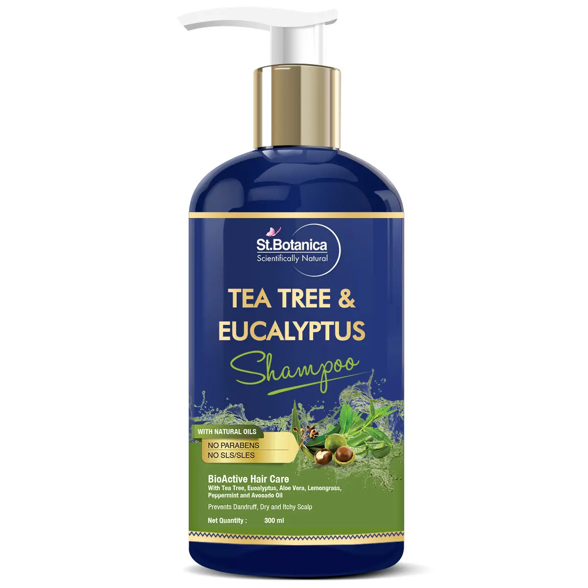 St.Botanica Eucalyptus & Tea-Tree Invigorating Shampoo (300 ml)