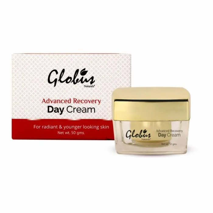 Globus Naturals Advanced Recovery Day Cream | For Radiant & Younger Looking Skin |100% Natural | Paraben Free | SLS Free | Net Wt. (50 g)