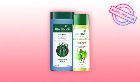 Biotique Bhringraj & Kelp Protein Anti-Hair Fall Combo Oil & Shampoo