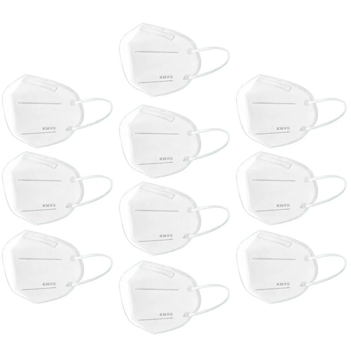 Fabula Pack Of 10 Kn95/N95 Anti-Pollution Reusable 5-Layer Mask (White )