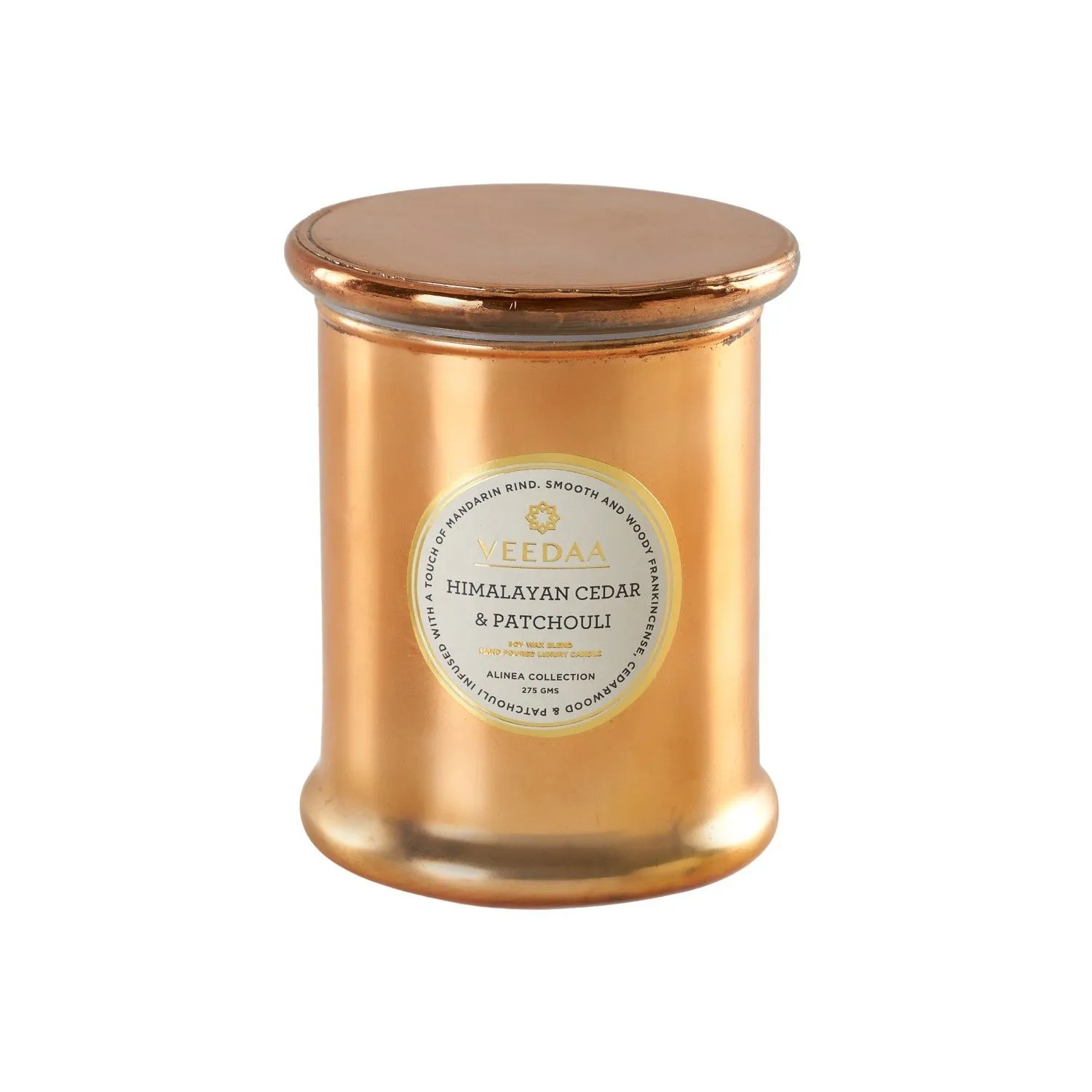 Veedaa Himalayan Cedar And Patchouli Danube Glass Scented Candle