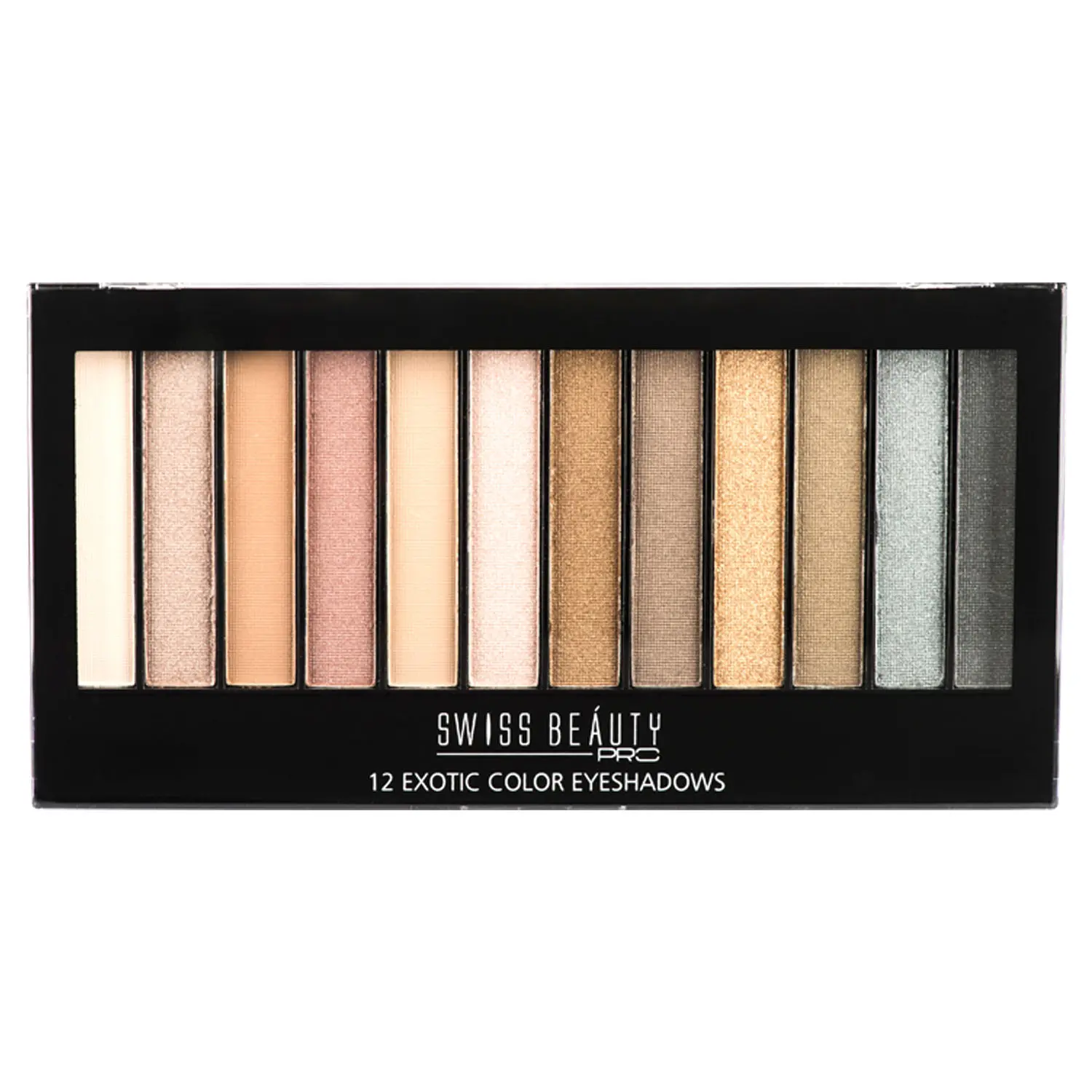 Swiss Beauty Pro 12 Exotic Color Eyeshadows Palette - Western (18 g)