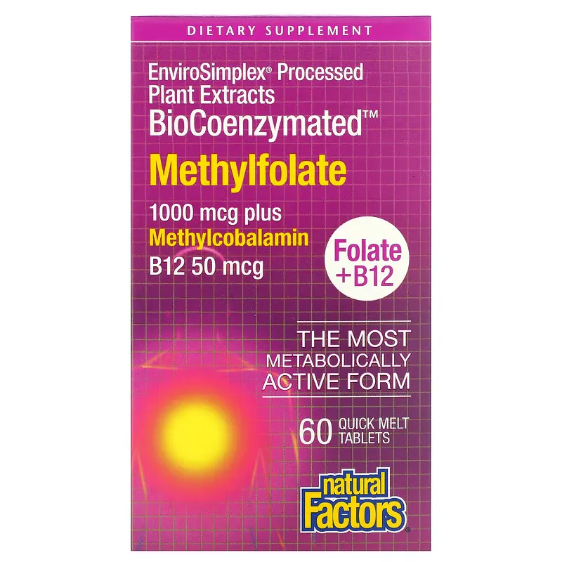 BioCoenzymated, Methylfolate, 1,000 mcg, 60 Quick Melt Tablets