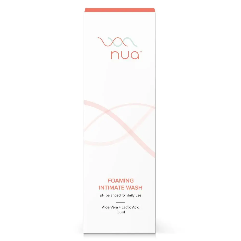 Nua Foaming Intimate Wash with Aloe Vera + Lactic Acid, 100ml