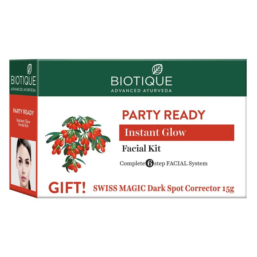 Biotique Party Ready Instant Glow Facial Kit 5X10G+15G(Party Glow Kit)