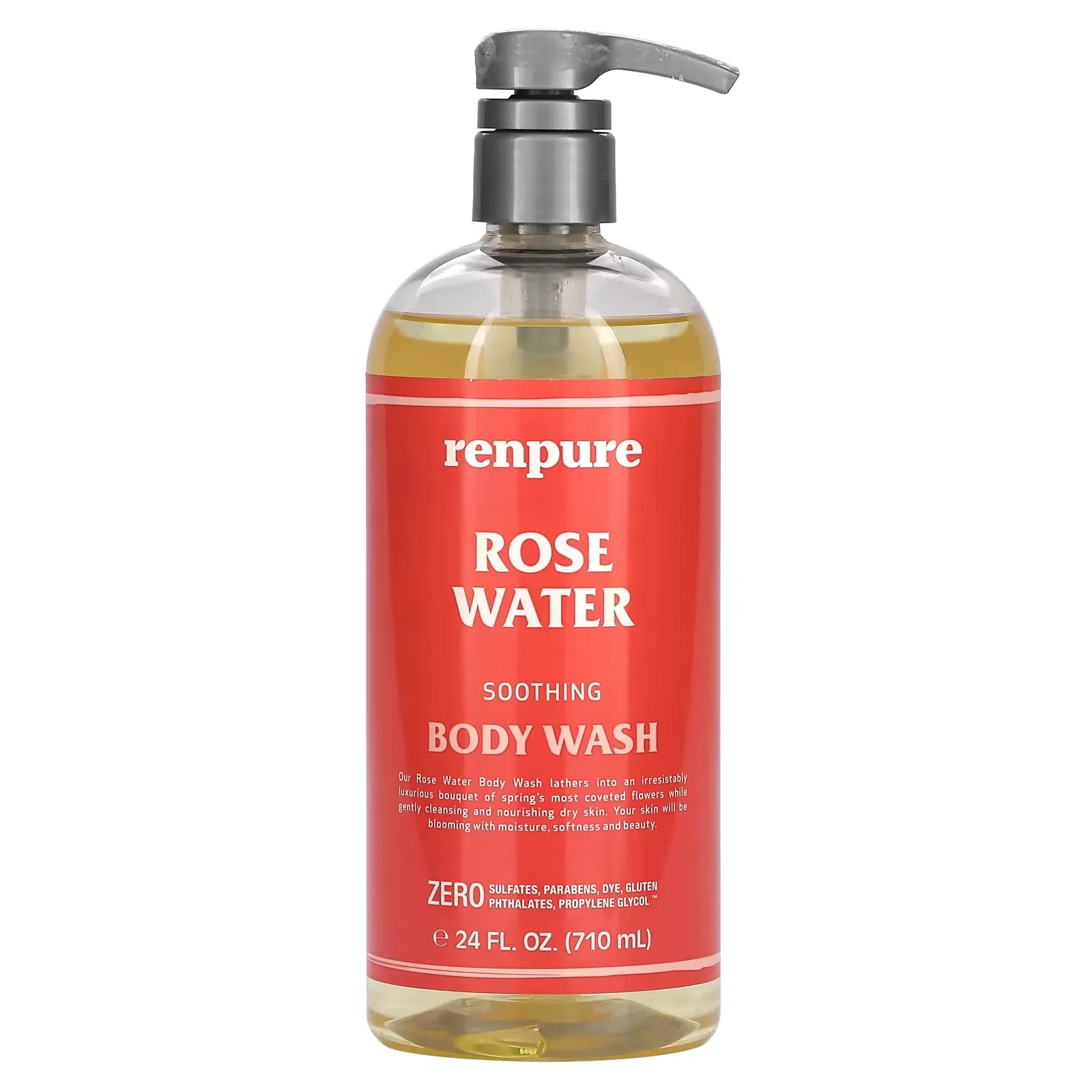 Rose Water Soothing Body Wash, 24 fl oz (710 ml)